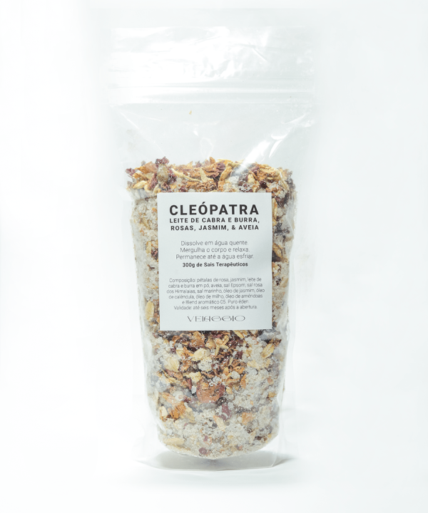 CLEÓPATRA | Sais de banho Rosas & leite de Burra 300g